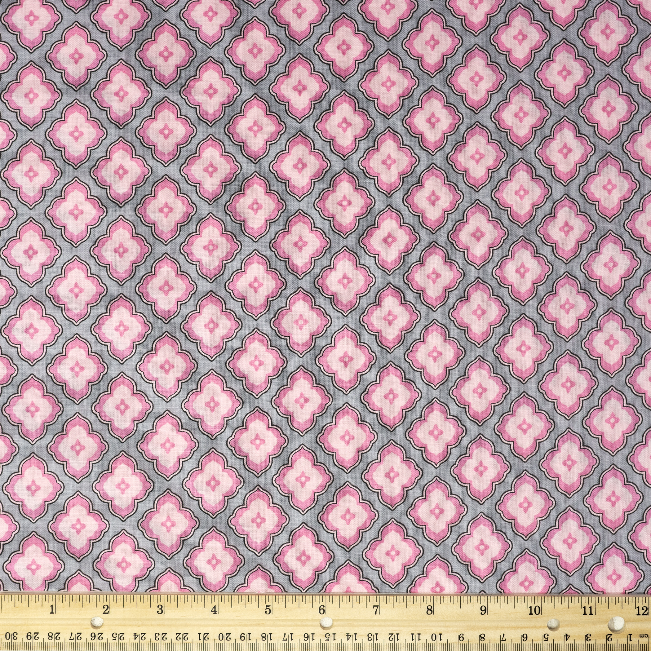 Waverly Inspirations Cotton 44 Floral Pink-Grey Color Sewing Fabric by the  Yard